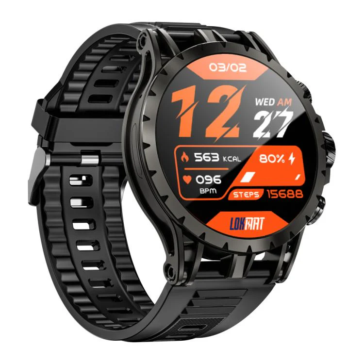 LOKMAT APPLLP 4 4G Smart Watch, 1.58 inch SC8541E Quad Core, 3GB+32GB, Android 8.1, GPS, Heart Rate, Blood Oxygen, Blood Pressure Monitoring, NFC(Black) - Image 2