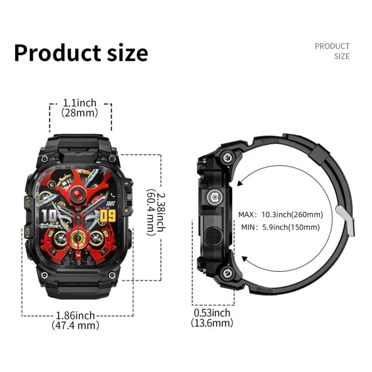 LOKMAT APPLLP 7 Max 4G Smart Watch, 1.58 inch SC8541E Quad Core, 3GB+32GB, Android 8.1, Video Call , Heart Rate(Black) - Image 17