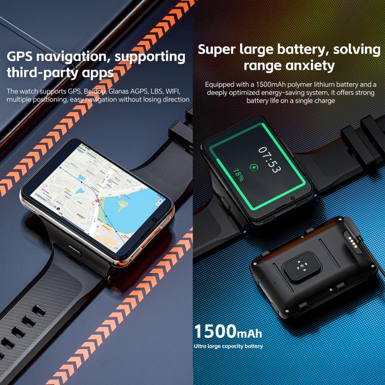 LOKMAT APPLLP Max 4G Smart Watch, 6GB+128GB, 2.88 inch MT6765 Octa Core, Android 11, Heart Rate, Video Call(Black) - Image 13