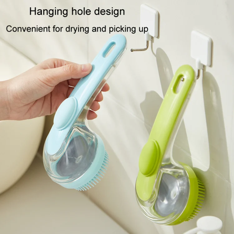 Long Handle Pet Bathing Brush Silicone Dogs Cats Cleaning Massage Brush Grooming Comb, Style: Coarse Teeth Blue - Image 8
