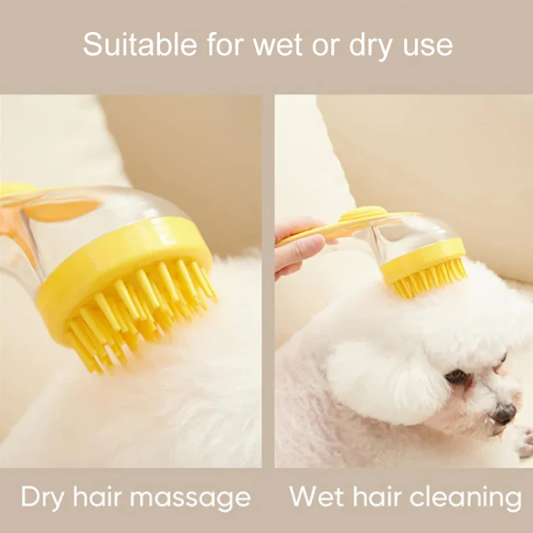 Long Handle Pet Bathing Brush Silicone Dogs Cats Cleaning Massage Brush Grooming Comb, Style: Fine Teeth Green - Image 11