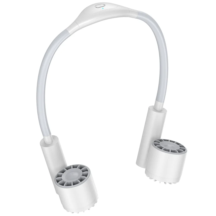 Long Life Twin-head Turbine Bladeless Neck Lazy Sports Fan(White) - Image 2