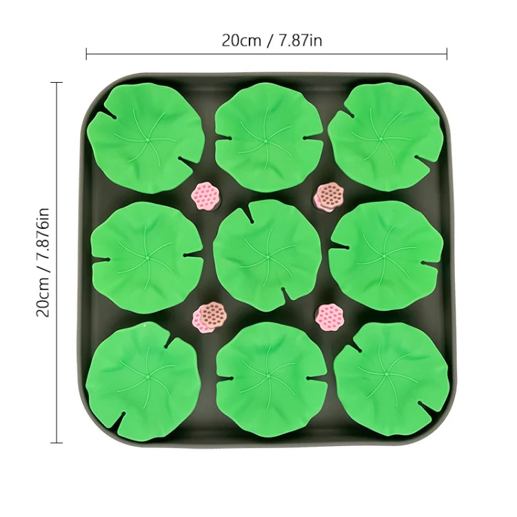 Lotus Leaf Silicone Pet Licking Pad Cats And Dogs Anti Choking Slow Eating Mat(Green) - Image 3