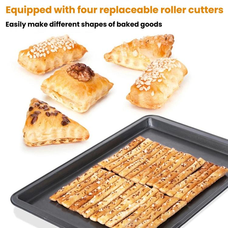 LsCook 4 In 1 Decorative Roller Cutter Set Baking and Cake Cutter(Color Box Packaging) - Image 5