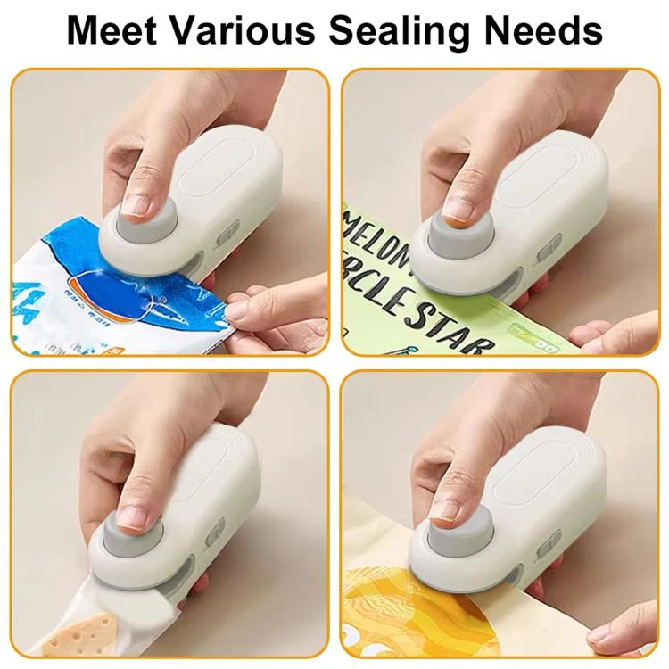 LsCook Mini Portable Snack Bag Sealer Compact Household Hand-Press Heat Sealer(White) - Image 6