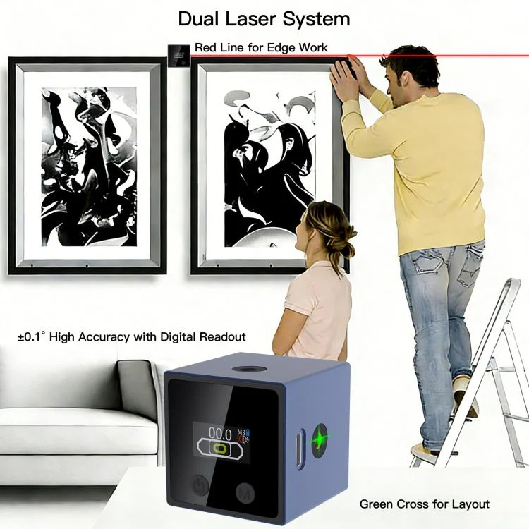 LT10 Multifunctional Mini Smart Laser Level & Digital Angle Finder(Dark Blue) - Image 4