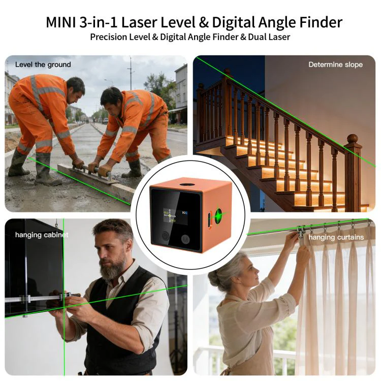 LT10 Multifunctional Mini Smart Laser Level & Digital Angle Finder(Orange) - Image 2