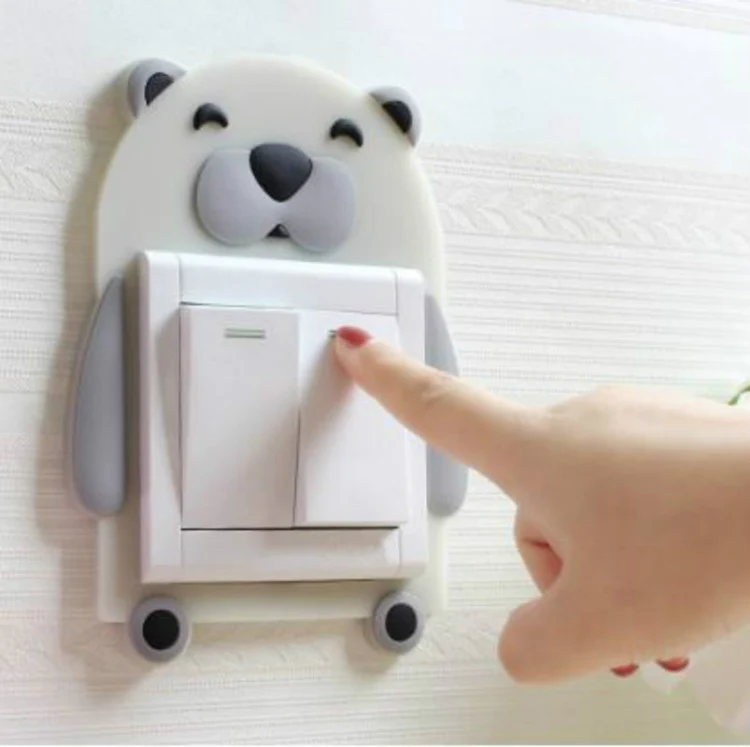 Luminous Switch Stickers Protection Cover Wall Stickers Creative Living Room Bedroom Lamp Wall Socket Decorative Cover(Juice) - Image 3