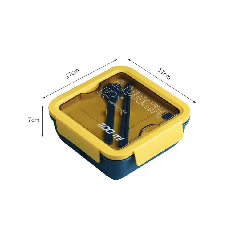 Lunch Box Simple Sealed Leak-proof Compartment Lunch Box, Color:Color Random Delivery - Image 2