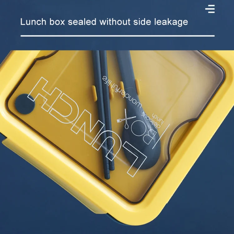 Lunch Box Simple Sealed Leak-proof Compartment Lunch Box, Color:Color Random Delivery - Image 3