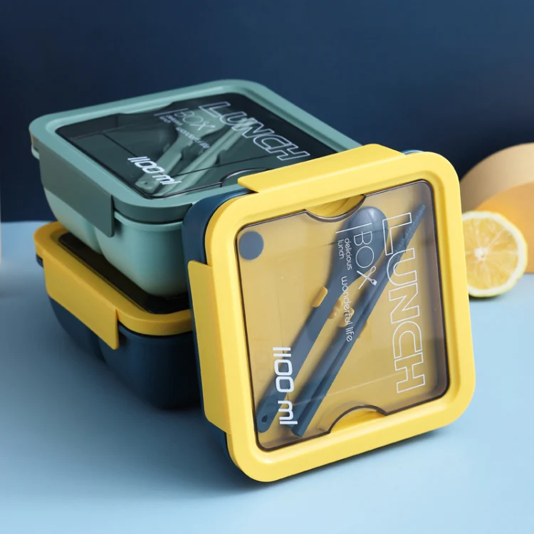 Lunch Box Simple Sealed Leak-proof Compartment Lunch Box, Color:Color Random Delivery - Image 7