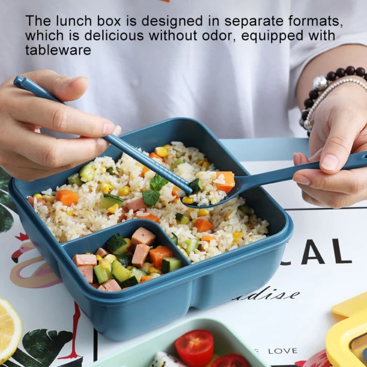 Lunch Box Simple Sealed Leak-proof Compartment Lunch Box, Color:Color Random Delivery - Image 9