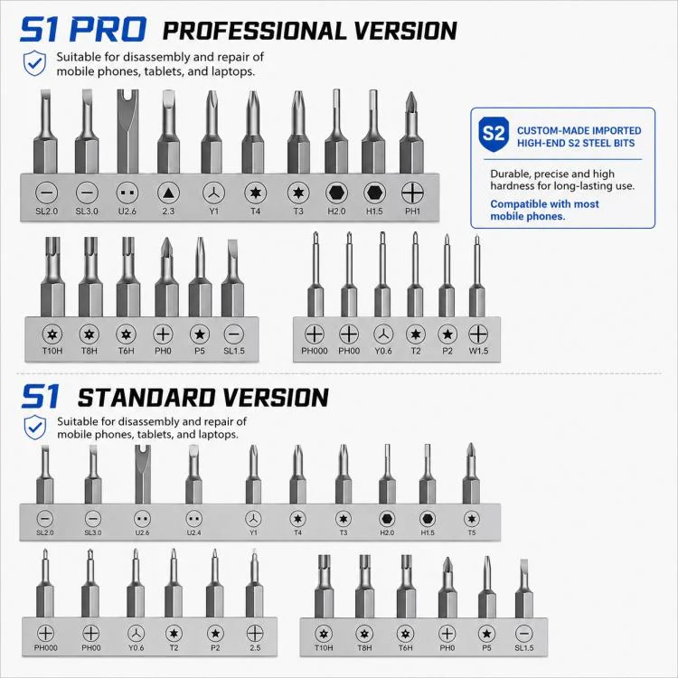LUOWEI Adjustable Torque Electric Screwdriver Set, Model:S1 Pro - Image 3