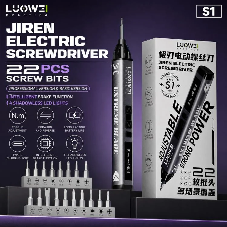 LUOWEI Adjustable Torque Electric Screwdriver Set, Model:S1 Pro - Image 7