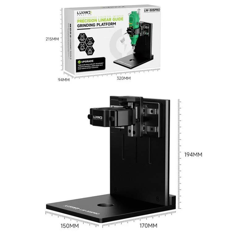 LUOWEI LW-305Pro Multifunctional Screen IC & Camera Outer Iron Ring Grinding Platform with Linear Guide, Plug:EU Plug - Image 8