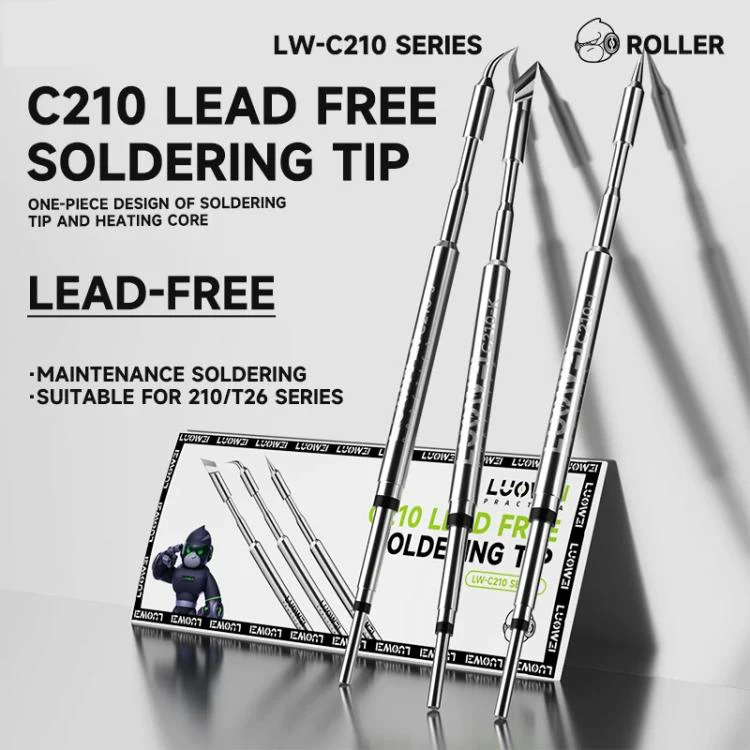 LUOWEI LW-C210 Series Lead Free Soldering Iron Tip for 210 / T26 Series Soldering Station, Model:LW-C210-K - Image 7