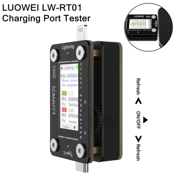 LUOWEI RT01 Type-C To 8 Pin Detachable Cell Phone Rear Plug Auto Tester - Image 3