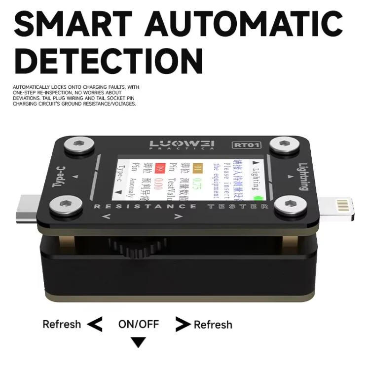 LUOWEI RT01 Type-C To 8 Pin Detachable Cell Phone Rear Plug Auto Tester - Image 4