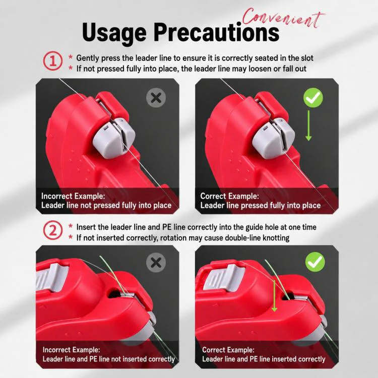 Lure Electric GT Knotter Fishing Line Knotting Tool Portable Leader Line Tying Machine, Style:Dry Battery(Red) - Image 5