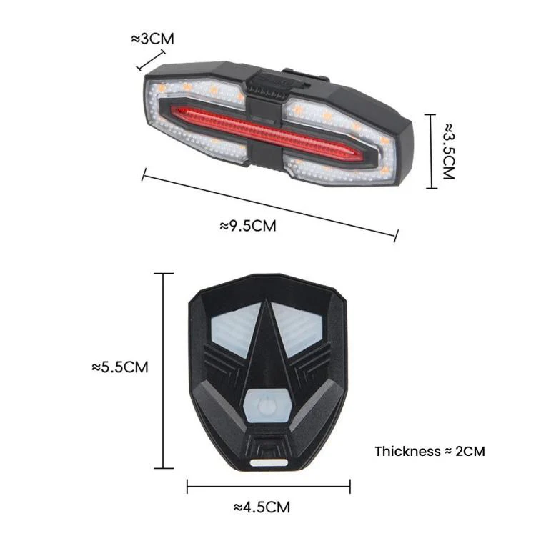 LY-5510 Bicycle Remote Control Warning Tail Light Left & Right Turning Signal Light For Night Riding(Black) - Image 3