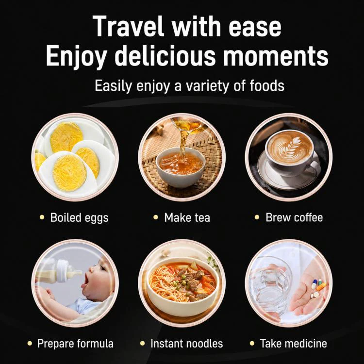 LY1200 12V/24V Universal Digital Display Car Kettle 1.2L Stainless Steel Electric Water Kettle, Spec: Kettle - Image 5