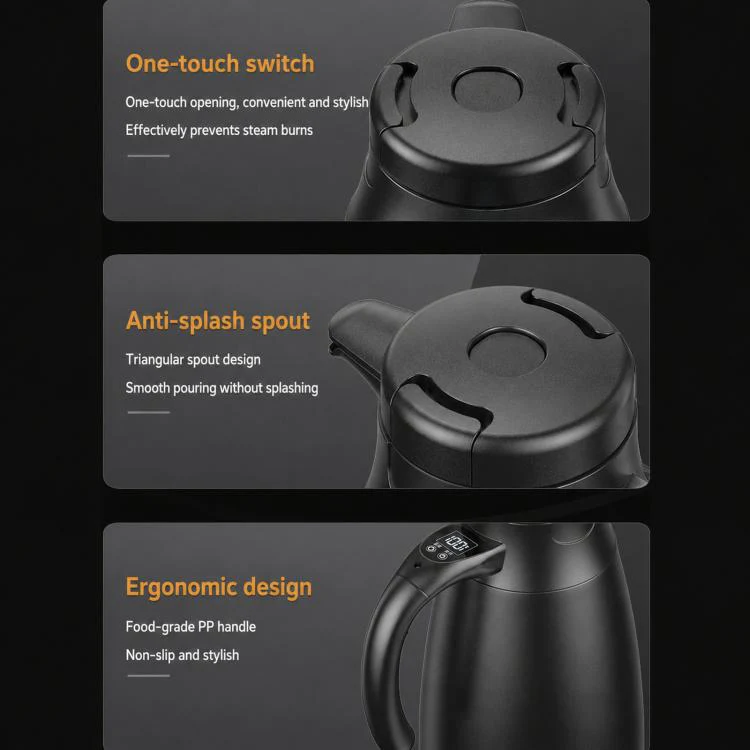 LY1200 12V/24V Universal Digital Display Car Kettle 1.2L Stainless Steel Electric Water Kettle, Spec: Kettle - Image 7