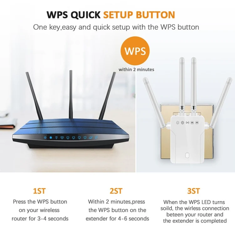 M-95B 300M Repeater WiFi Booster Wireless Signal Expansion Amplifier(Black - US Plug) - Image 5