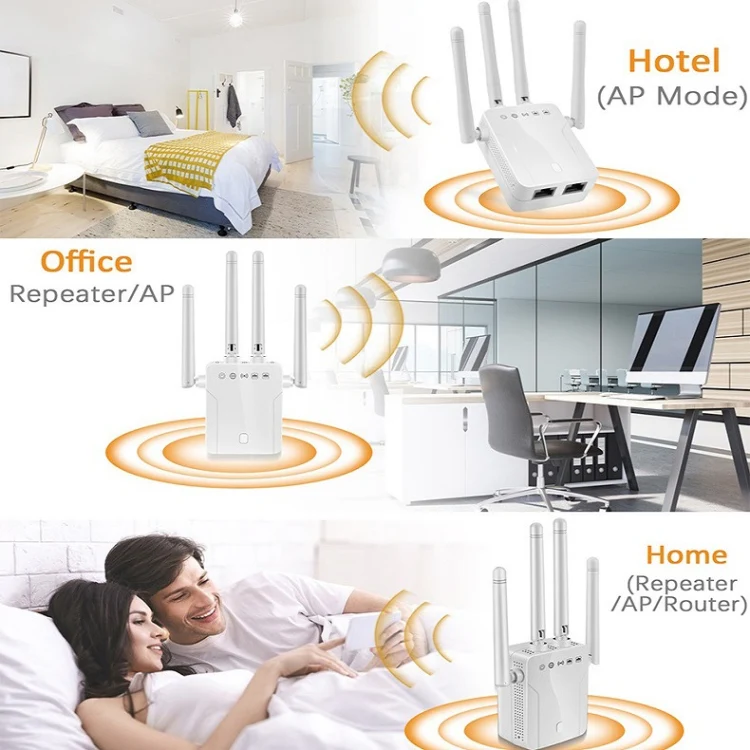 M-95B 300M Repeater WiFi Booster Wireless Signal Expansion Amplifier(White - UK Plug) - Image 8