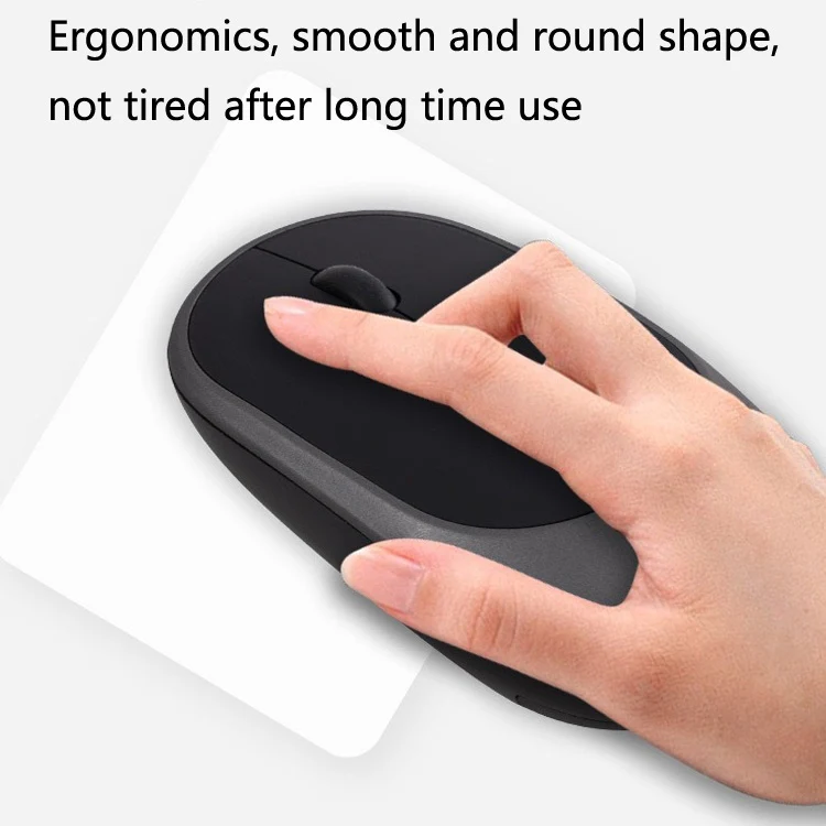 M030 4 Keys 1600DPI Laptop Office Mute Mouse, Style: Wireless (Gray) - Image 5