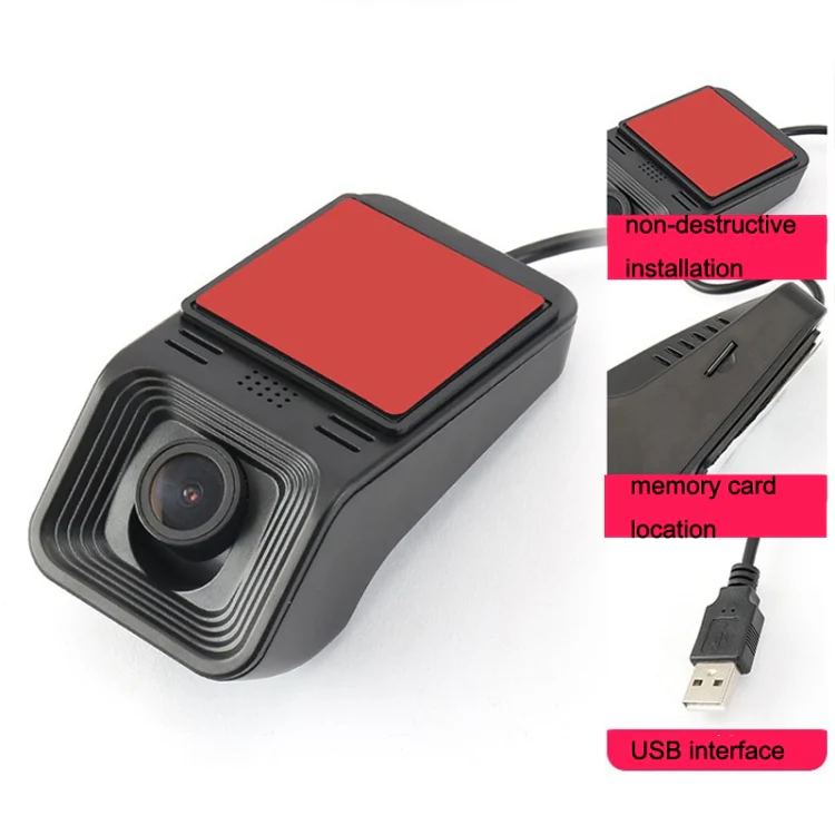 M1 Hidden Driving Recorder WiFi Phone Connecting Car Parking Monitoring 1080P HD Recorder(Without Button+USB Long Line) - Image 3