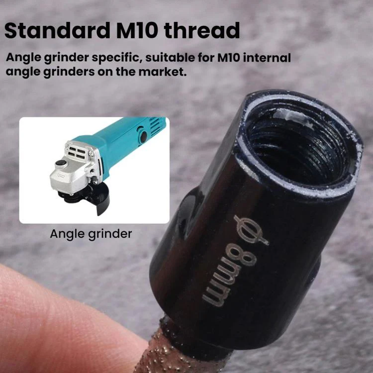 M10 Angle Grinder Hole Saw Glass Stone Hole Enlargement Trimming Head, Size: 12MM - Image 7