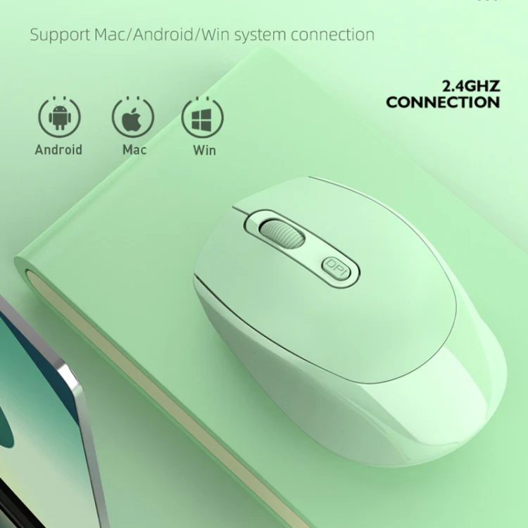 M107 4-buttons 1600 DPI 2.4GHz Wireless Mouse, Battery Version (Black) - Image 5