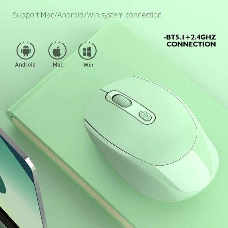 M107 4-buttons 1600 DPI 2.4GHz Wireless Rechargeable Mouse (Blue) - Image 5