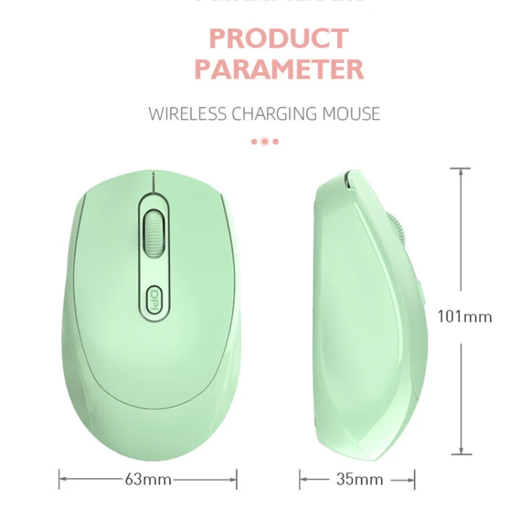 M107 4-buttons 1600 DPI 2.4GHz Wireless Rechargeable Mouse (White) - Image 3
