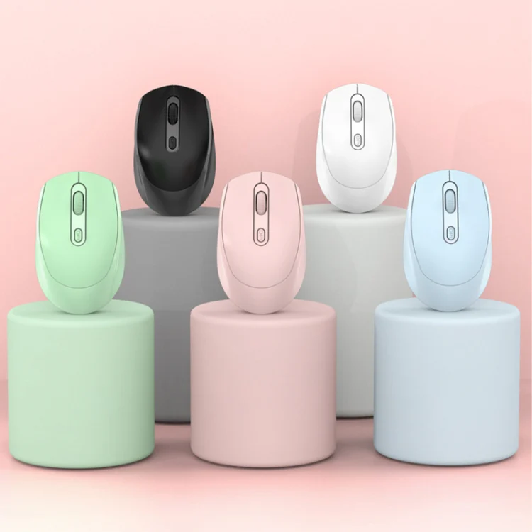 M107 4-buttons 1600 DPI Dual Mode 2.4GHz + Bluetooth 5.1 Wireless Rechargeable Mouse (White) - Image 2