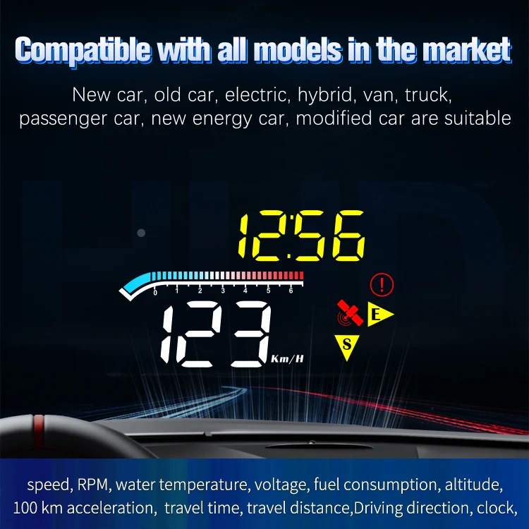M17 Car HUD Head-up Display GPS Speed Meter Car OBD2 Diagnostic Tool - Image 2