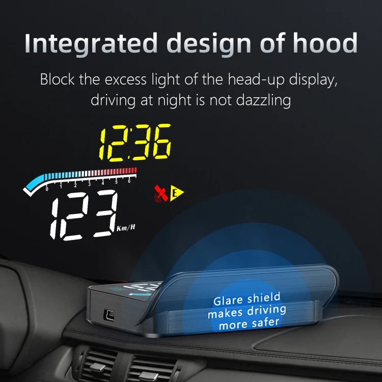 M17 Car HUD Head-up Display GPS Speed Meter Car OBD2 Diagnostic Tool - Image 6