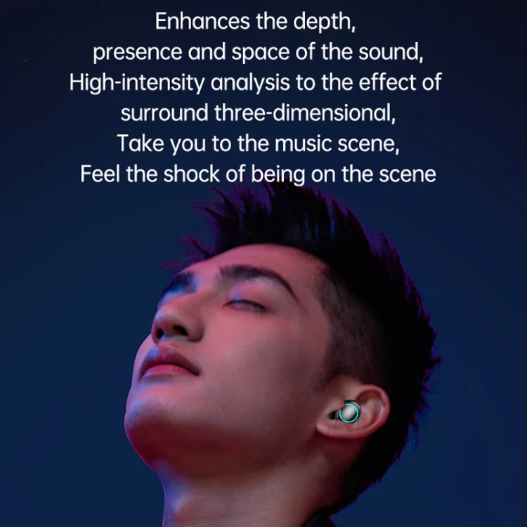 M21 2pairs Bluetooth 5.2 Earphones TWS Wireless Couple Noise Canceling Waterproof Earbuds(Black) - Image 12