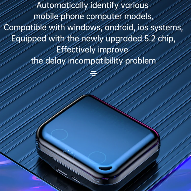 M21 2pairs Bluetooth 5.2 Earphones TWS Wireless Couple Noise Canceling Waterproof Earbuds(Black) - Image 14