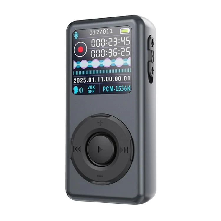 M21 Business Collar Style Voice Recorder with 0.85-inch TFT Display, Memory:64GB(Dark Grey)