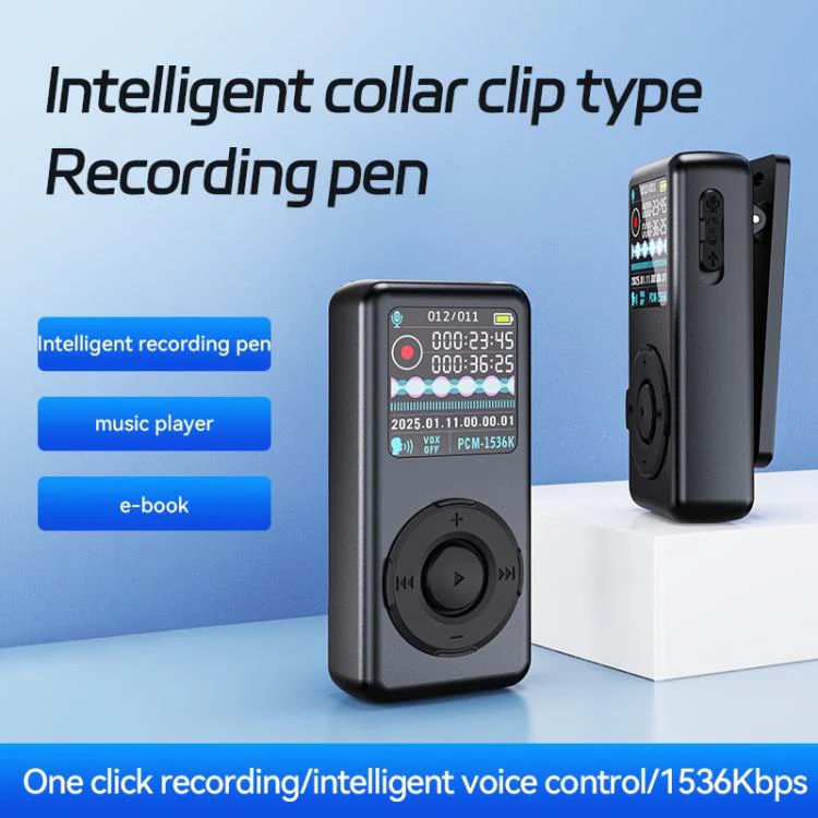 M21 Business Collar Style Voice Recorder with 0.85-inch TFT Display, Memory:8GB(Dark Grey) - Image 4