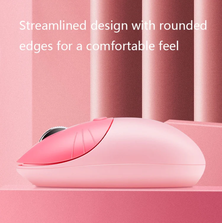 M3 3 Keys Cute Silent Laptop Wireless Mouse, Spec: Bluetooth Wireless Version (Brown) - Image 4