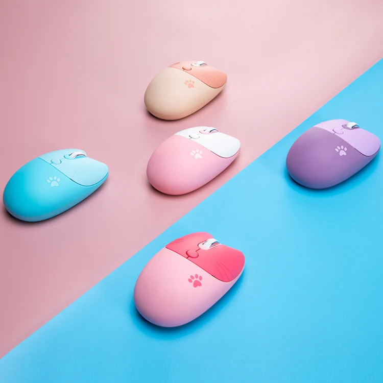 M3 3 Keys Cute Silent Laptop Wireless Mouse, Spec: Bluetooth Wireless Version (Milk Tea) - Image 7