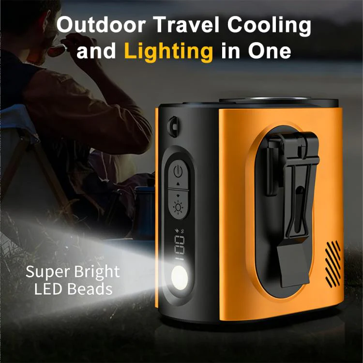 M376 Ice Compress Waist-Hung High Speed Mini Fan 3600mAh Battery(Grey) - Image 7
