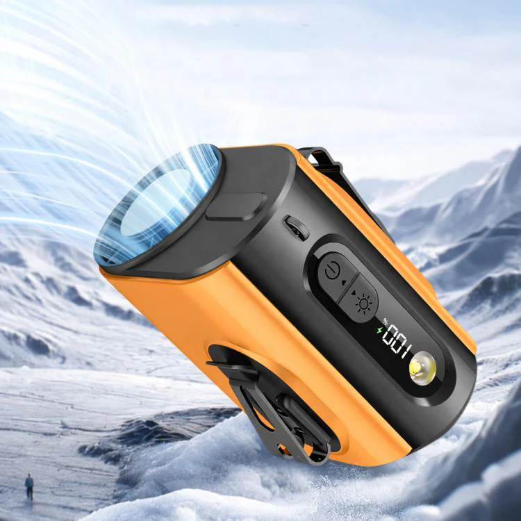 M376 Ice Compress Waist-Hung High Speed Mini Fan 3600mAh Battery(Orange) - Image 2