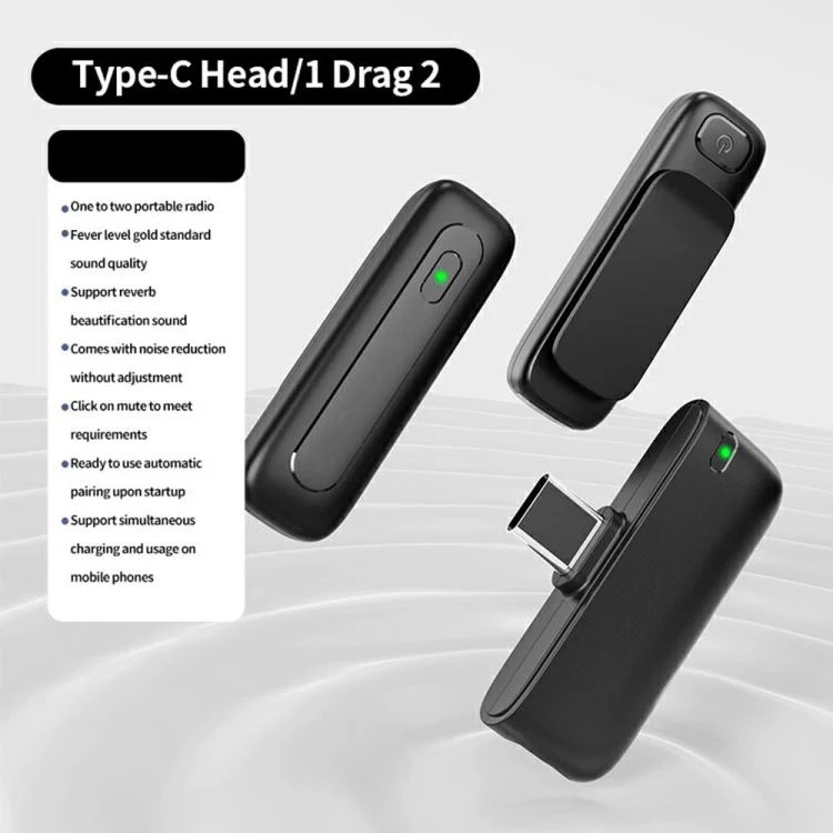 M6 2 Microphone + 1 Receiver Wireless Microphone AI Noise Reduction Live Streaming Mic(Black) - Image 3