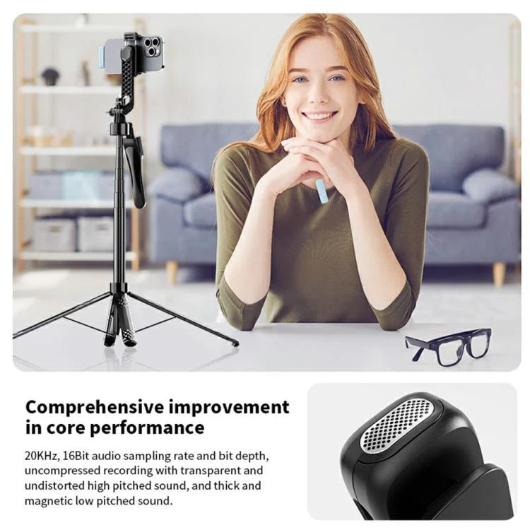M6 2 Microphone + 1 Receiver Wireless Microphone AI Noise Reduction Live Streaming Mic(Black) - Image 5