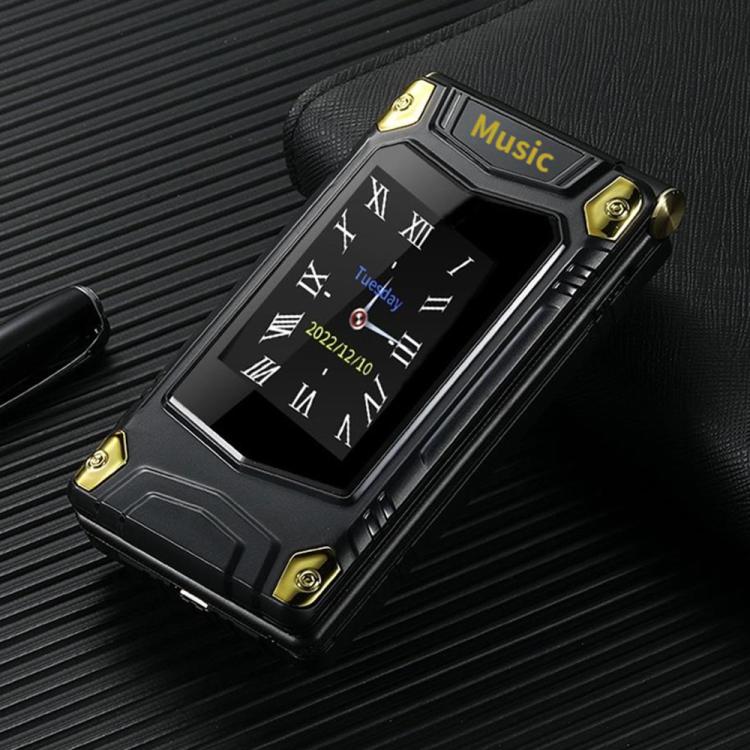 M7+ 4G Dual Screen Flip Elder Rugged Phone, 2.8 inch Inner, 2.4 inch Outer, 6800mAh Battery, 24 Keys, Flashlight, Network: 4G, Dual SIM, SOS, Plug:UK Plug(Black) - Image 2