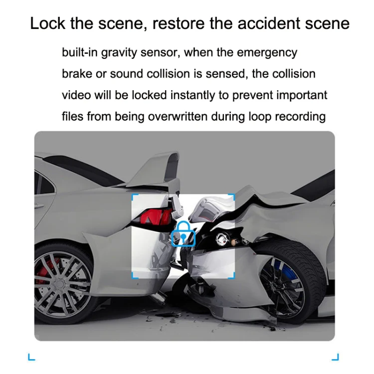 M8 Hidden Driving Recorder WiFi Phone Connecting Car Parking Monitoring 1080P HD Recorder(With Button+Parking Monitoring Line) - Image 5