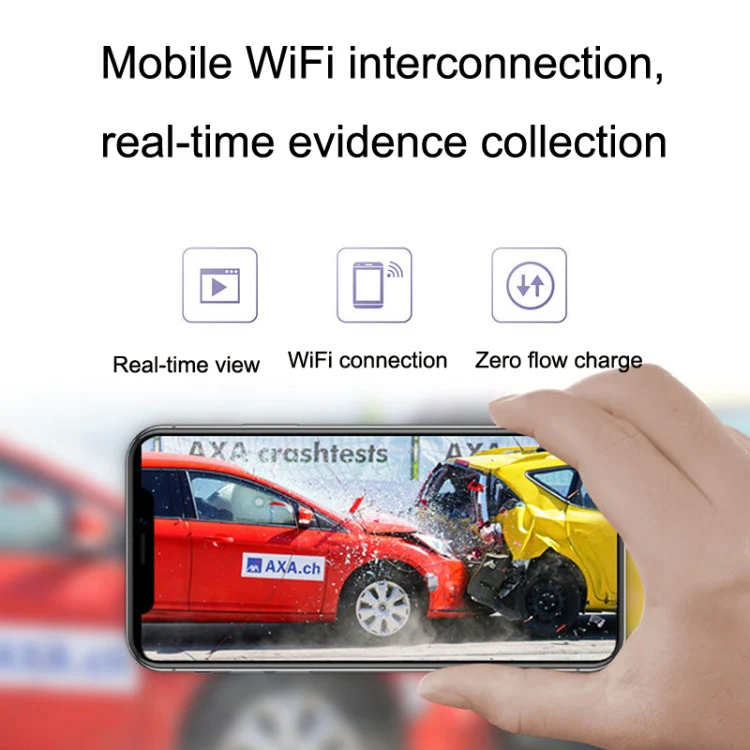 M8 Hidden Driving Recorder WiFi Phone Connecting Car Parking Monitoring 1080P HD Recorder(Without Button+USB Short Line) - Image 4